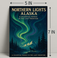 Northern Lights Poster A Celestial Dance Art PosterGoat