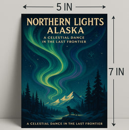 Northern Lights Poster A Celestial Dance Art PosterGoat