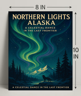 Northern Lights Poster A Celestial Dance Art PosterGoat