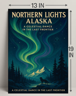 Northern Lights Poster A Celestial Dance Art PosterGoat
