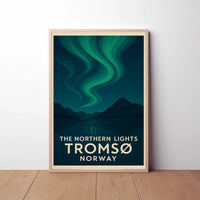 Northern Lights Tromsø Norway Minimalist Travel Poster PosterGoat