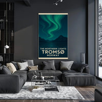 Northern Lights Tromsø Norway Minimalist Travel Poster PosterGoat
