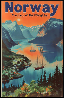 Norway Fjord Adventure Travel Poster PosterGoat