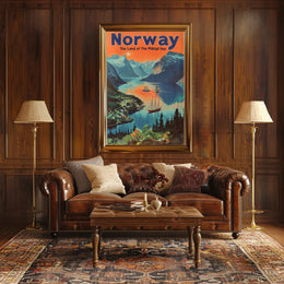 Norway Fjord Adventure Travel Poster PosterGoat