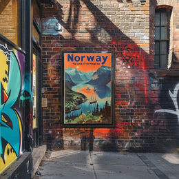 Norway Fjord Adventure Travel Poster PosterGoat