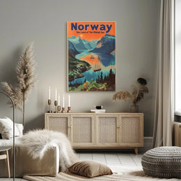 Norway Fjord Adventure Travel Poster PosterGoat