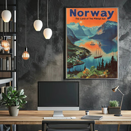 Norway Fjord Adventure Travel Poster PosterGoat