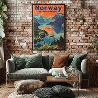 Norway Fjord Adventure Travel Poster PosterGoat