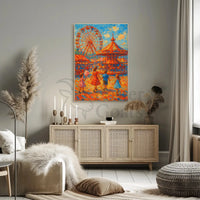 Nostalgic Amusement Park Vibes Artistic Pop Culture Poster PosterGoat