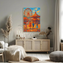 Nostalgic Amusement Park Vibes Artistic Pop Culture Poster PosterGoat