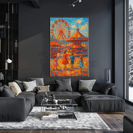Nostalgic Amusement Park Vibes Artistic Pop Culture Poster PosterGoat