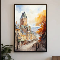 Nostalgic Autumn Urban Scene Heritage Poster PosterGoat