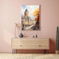 Nostalgic Autumn Urban Scene Heritage Poster PosterGoat