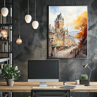 Nostalgic Autumn Urban Scene Heritage Poster PosterGoat