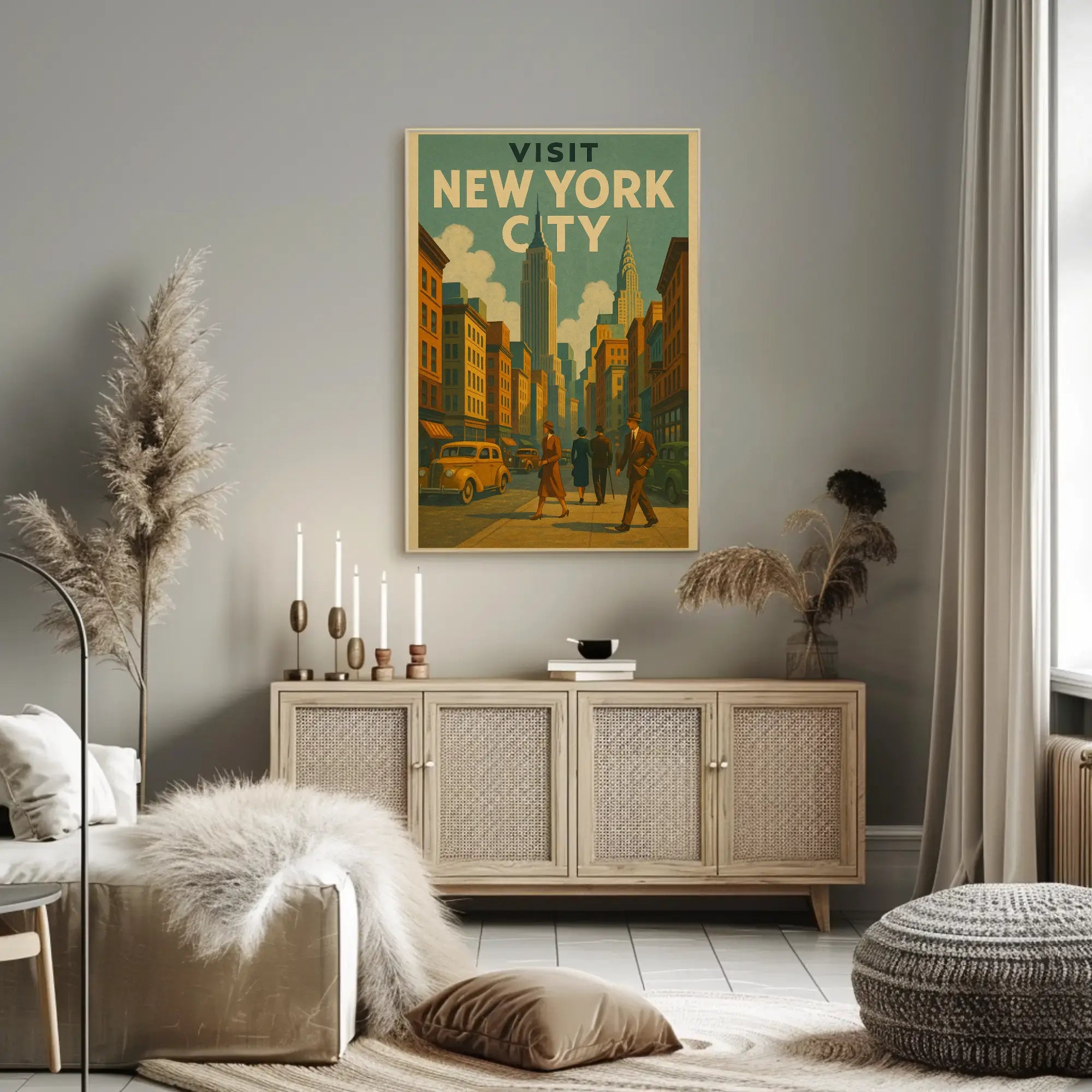 Nostalgic Charm: New York City Travel Poster PosterGoat