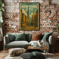 Nostalgic Charm: New York City Travel Poster PosterGoat