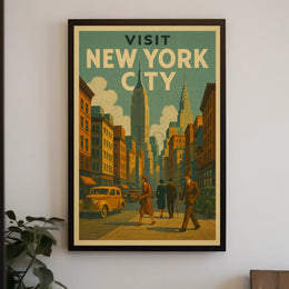 Nostalgic Charm: New York City Travel Poster PosterGoat