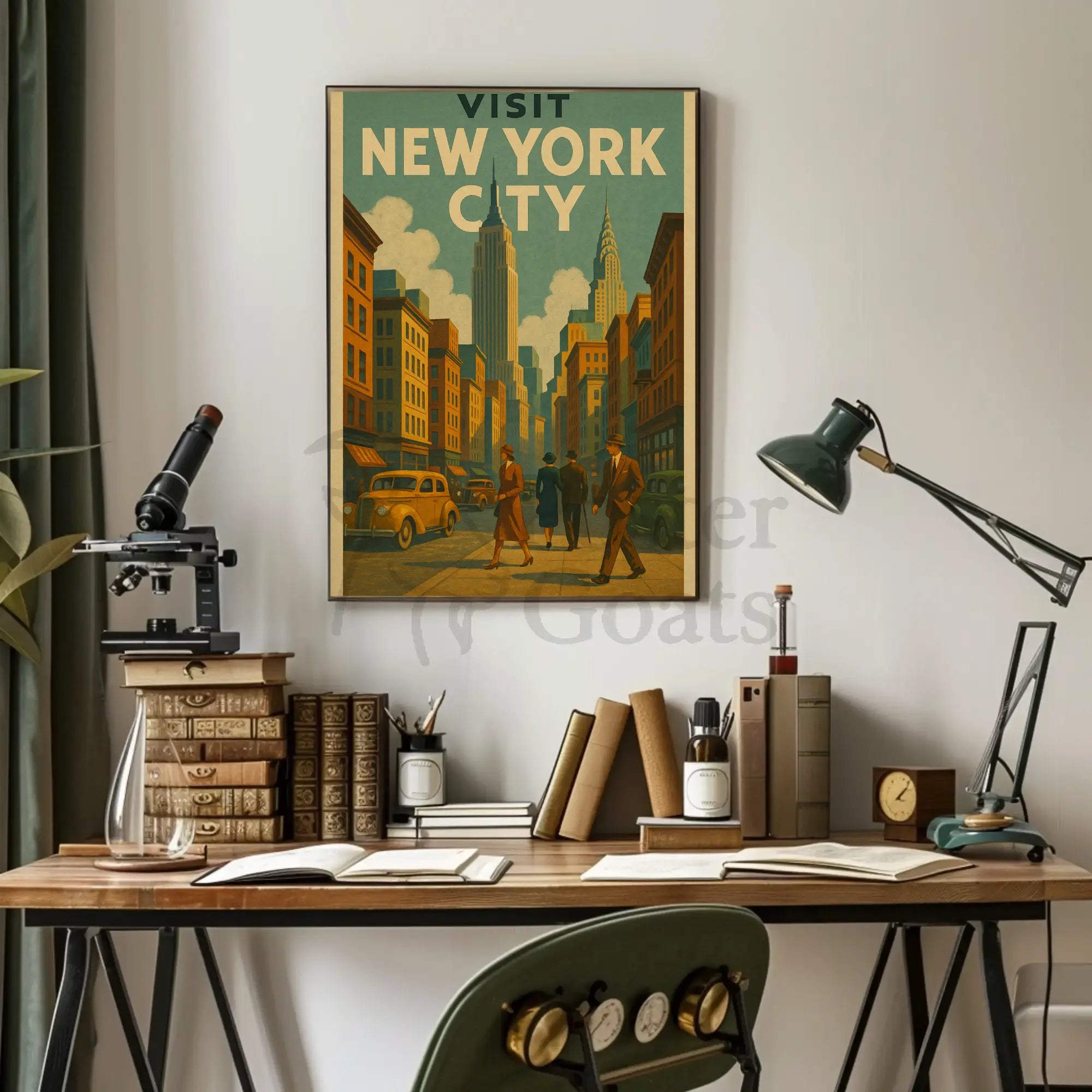 Nostalgic Charm: New York City Travel Poster PosterGoat