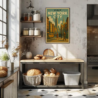 Nostalgic Charm: New York City Travel Poster PosterGoat
