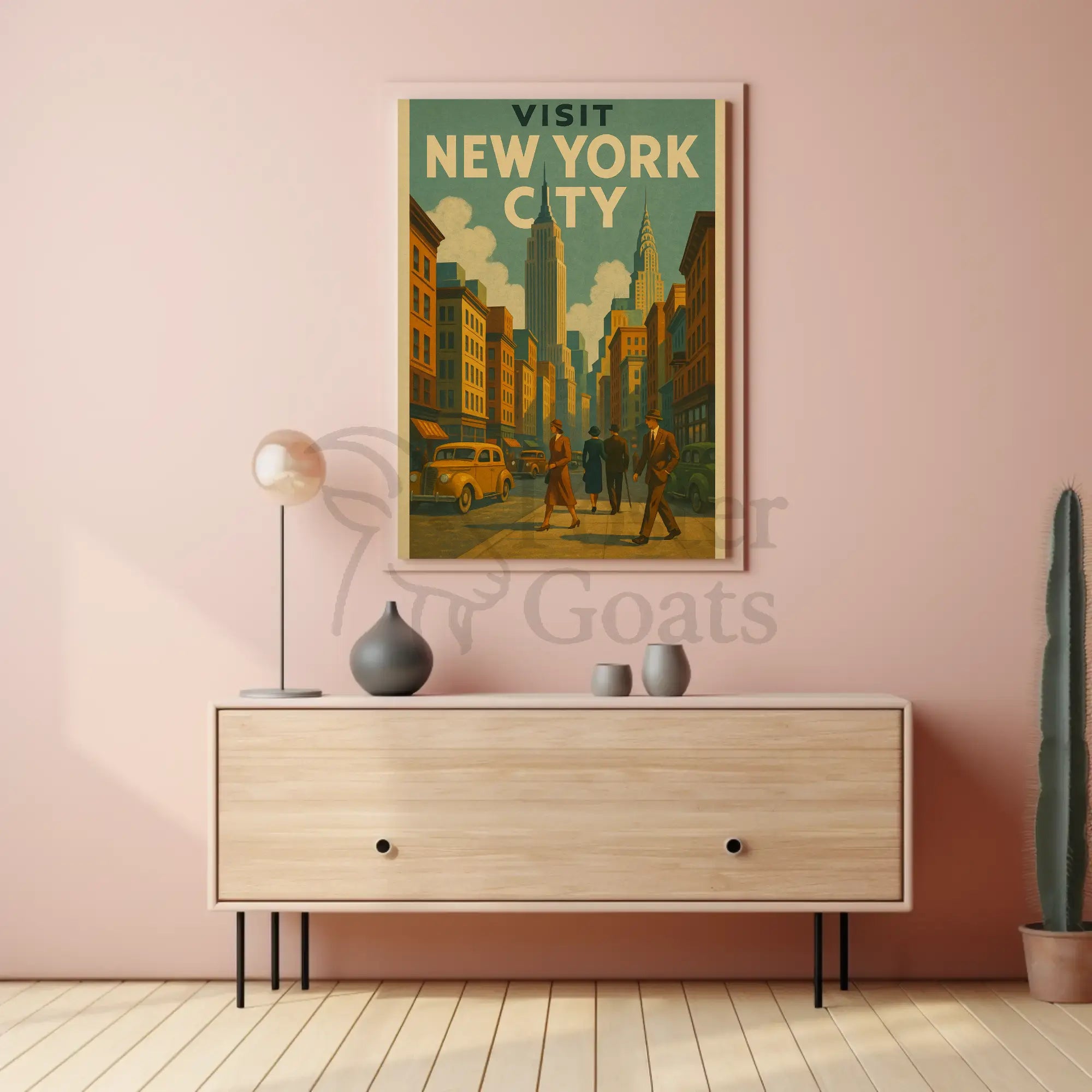 Nostalgic Charm: New York City Travel Poster PosterGoat
