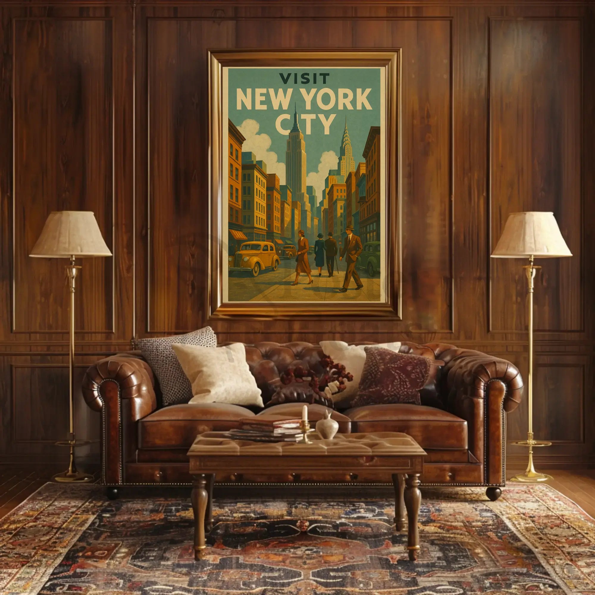 Nostalgic Charm: New York City Travel Poster PosterGoat