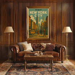 Nostalgic Charm: New York City Travel Poster PosterGoat