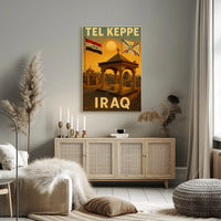 Nostalgic Iraqi Heritage Tel Keppe Cultural or Heritage Poster PosterGoat