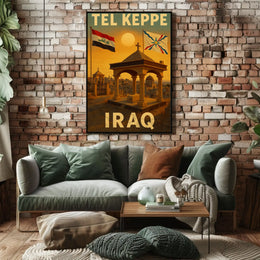 Nostalgic Iraqi Heritage Tel Keppe Cultural or Heritage Poster PosterGoat