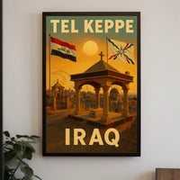 Nostalgic Iraqi Heritage Tel Keppe Cultural or Heritage Poster PosterGoat