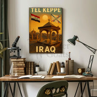 Nostalgic Iraqi Heritage Tel Keppe Cultural or Heritage Poster PosterGoat