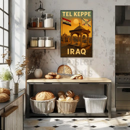 Nostalgic Iraqi Heritage Tel Keppe Cultural or Heritage Poster PosterGoat
