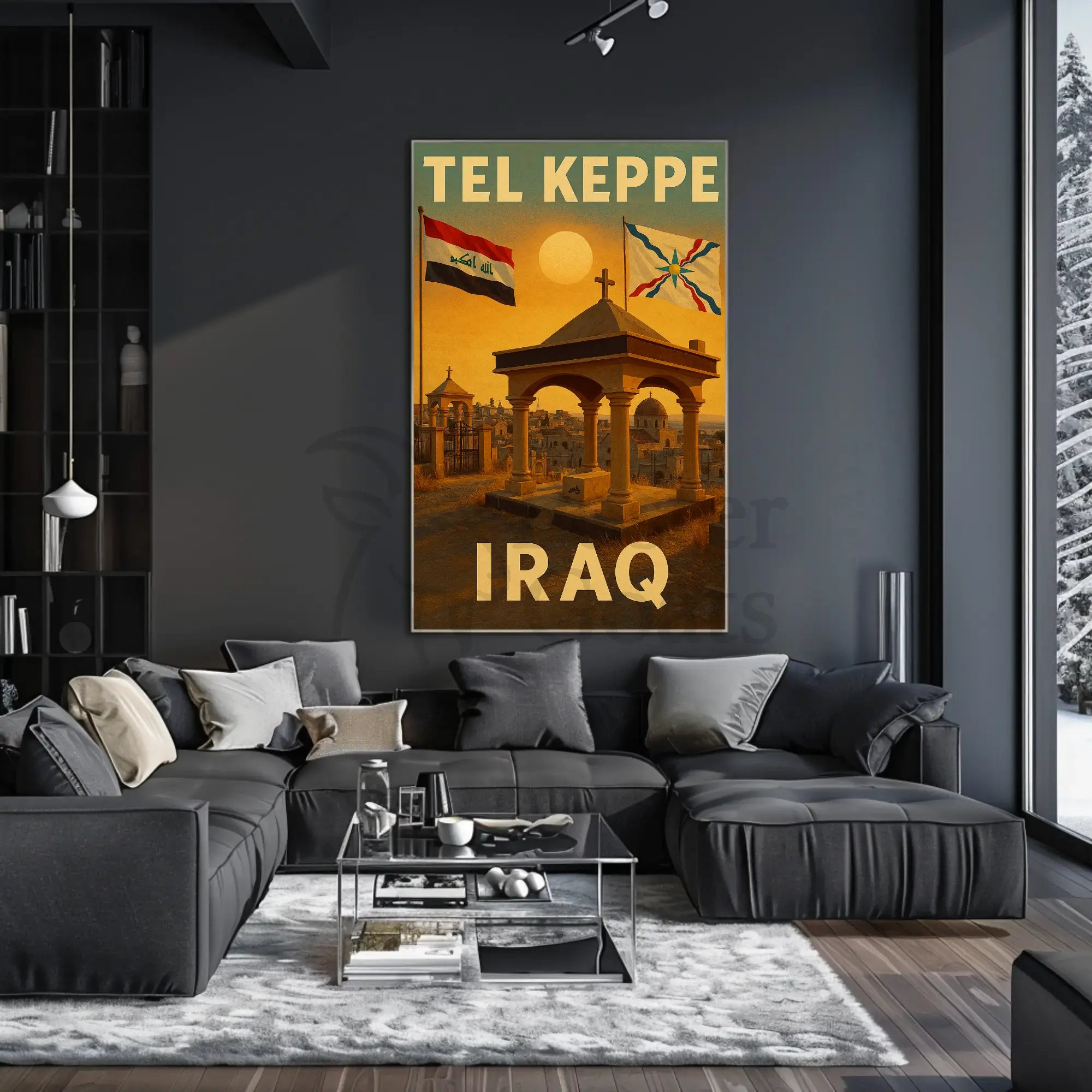 Nostalgic Iraqi Heritage Tel Keppe Cultural or Heritage Poster PosterGoat