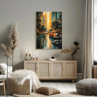 Nostalgic Urban Street Scene 1930s Artistic Poster PosterGoat