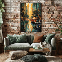 Nostalgic Urban Street Scene 1930s Artistic Poster PosterGoat