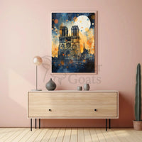 Notre-Dame Cathedral Modernist Artistic Poster PosterGoat