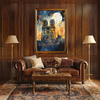 Notre-Dame Cathedral Modernist Artistic Poster PosterGoat