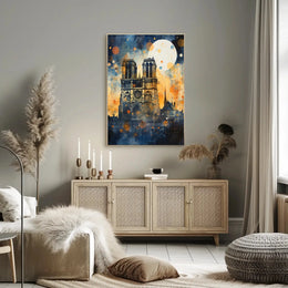 Notre-Dame Cathedral Modernist Artistic Poster PosterGoat