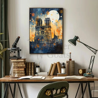 Notre-Dame Cathedral Modernist Artistic Poster PosterGoat