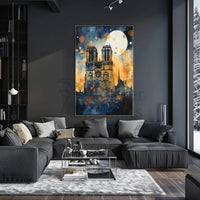 Notre-Dame Cathedral Modernist Artistic Poster PosterGoat