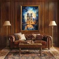 Notre-Dame Cathedral Paris Dreamscape Art Print - Artistic Poster PosterGoat
