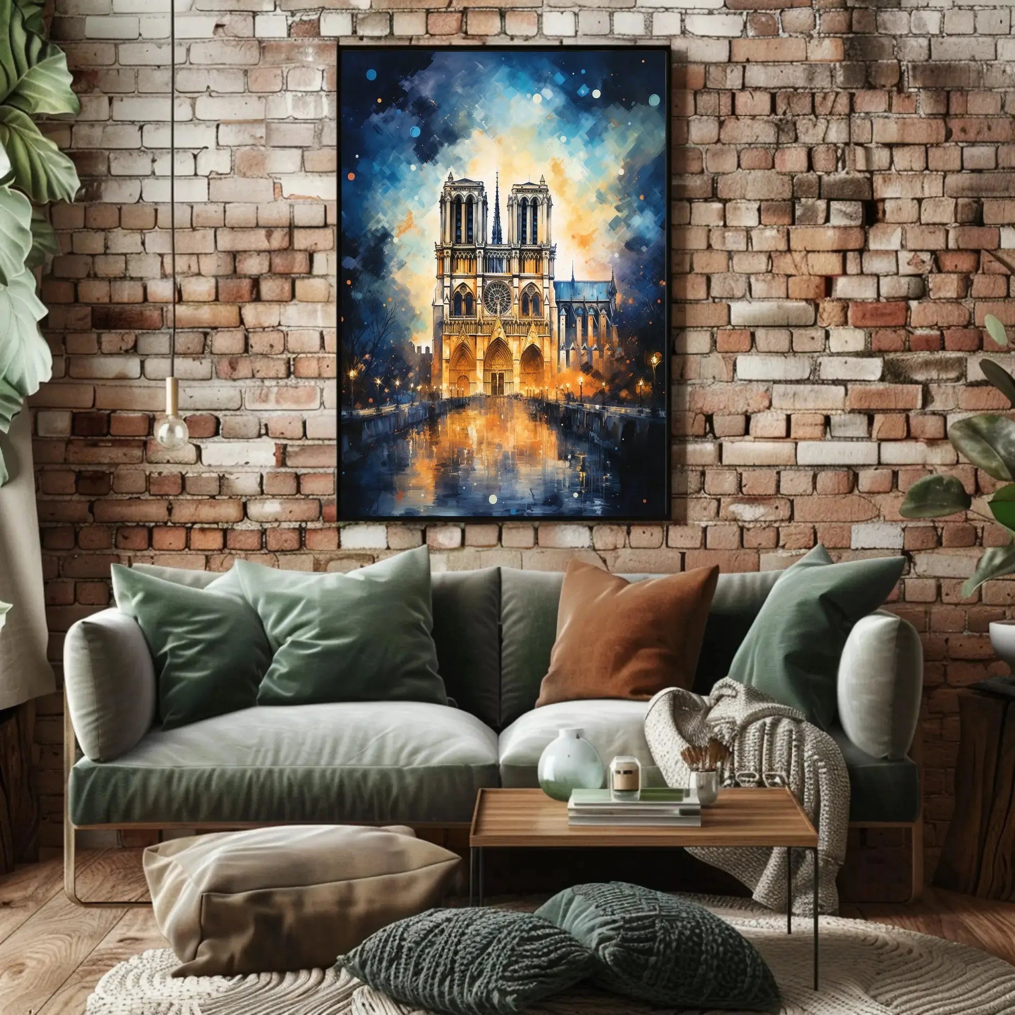 Notre-Dame Cathedral Paris Dreamscape Art Print - Artistic Poster PosterGoat