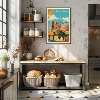 Notre-Dame Cathedral Paris Vintage Poster PosterGoat