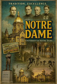 Notre Dame Tradition and Excellence Cultural Heritage Poster PosterGoat