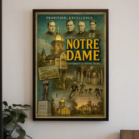 Notre Dame Tradition and Excellence Cultural Heritage Poster PosterGoat