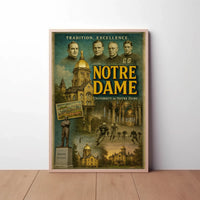 Notre Dame Tradition and Excellence Cultural Heritage Poster PosterGoat