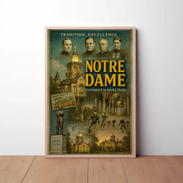 Notre Dame Tradition and Excellence Cultural Heritage Poster PosterGoat