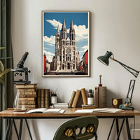 Notre-Dame de Paris Modern Cityscape Urban or Cityscape Poster PosterGoat