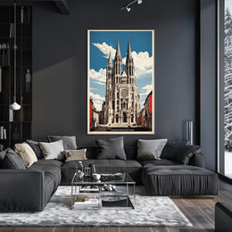 Notre-Dame de Paris Modern Cityscape Urban or Cityscape Poster PosterGoat