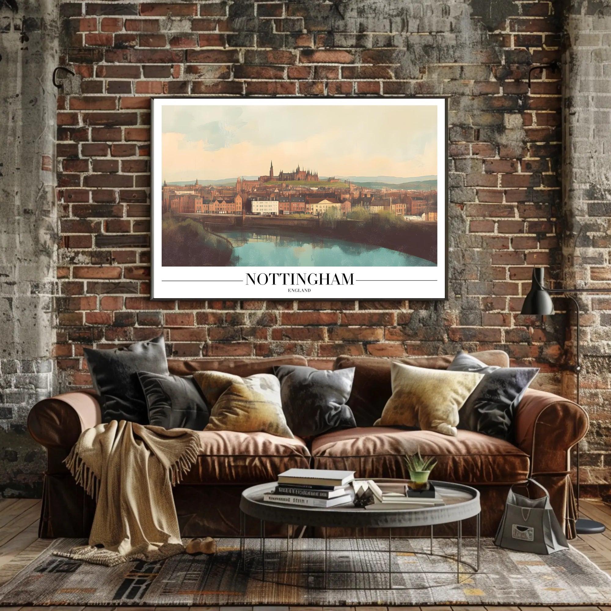 Nottingham Scenic View Urban Cityscape Poster PosterGoat