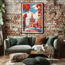 Novosibirsk Cityscape: Russian Architecture Urban or Cityscape Poster PosterGoat